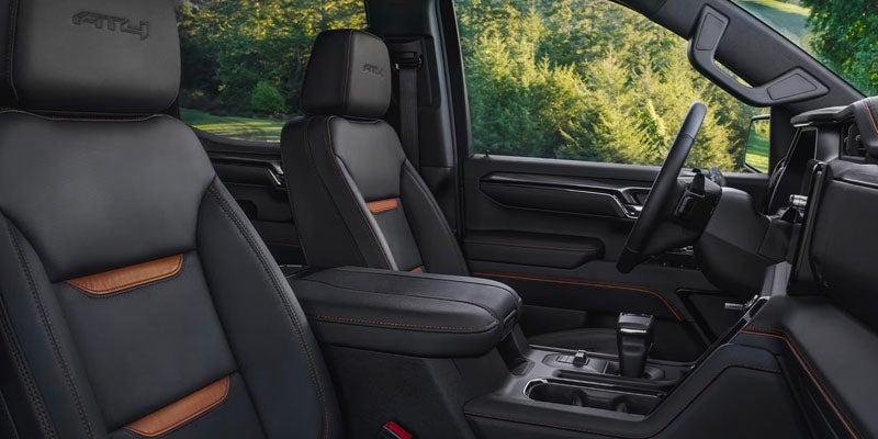 2026 GMC Sierra 1500 interior rear seating leather cabin view