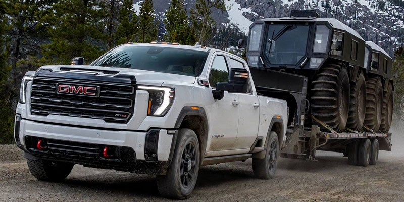 2026 GMC Sierra 2500 HD heavy-duty truck exterior front three-quarter view performance shot
