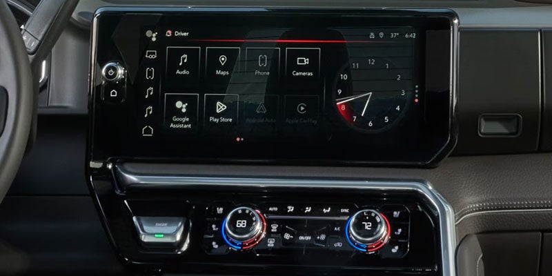 2026 GMC Sierra 2500 HD technology interior infotainment touchscreen dashboard view